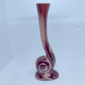 Frankoma snail shaped bud vase with original stickers.